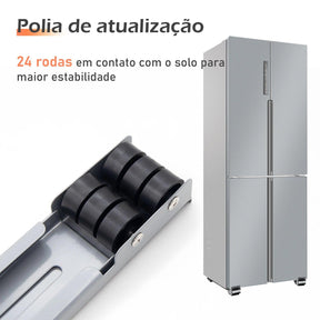 Suporte para móveis, Base ajustável, Rodinhas ajustáveis para móveis, Suporte móvel para geladeiras, Base ajustável com rodinhas para máquina de lavar, Suporte resistente para mover móveis pesados