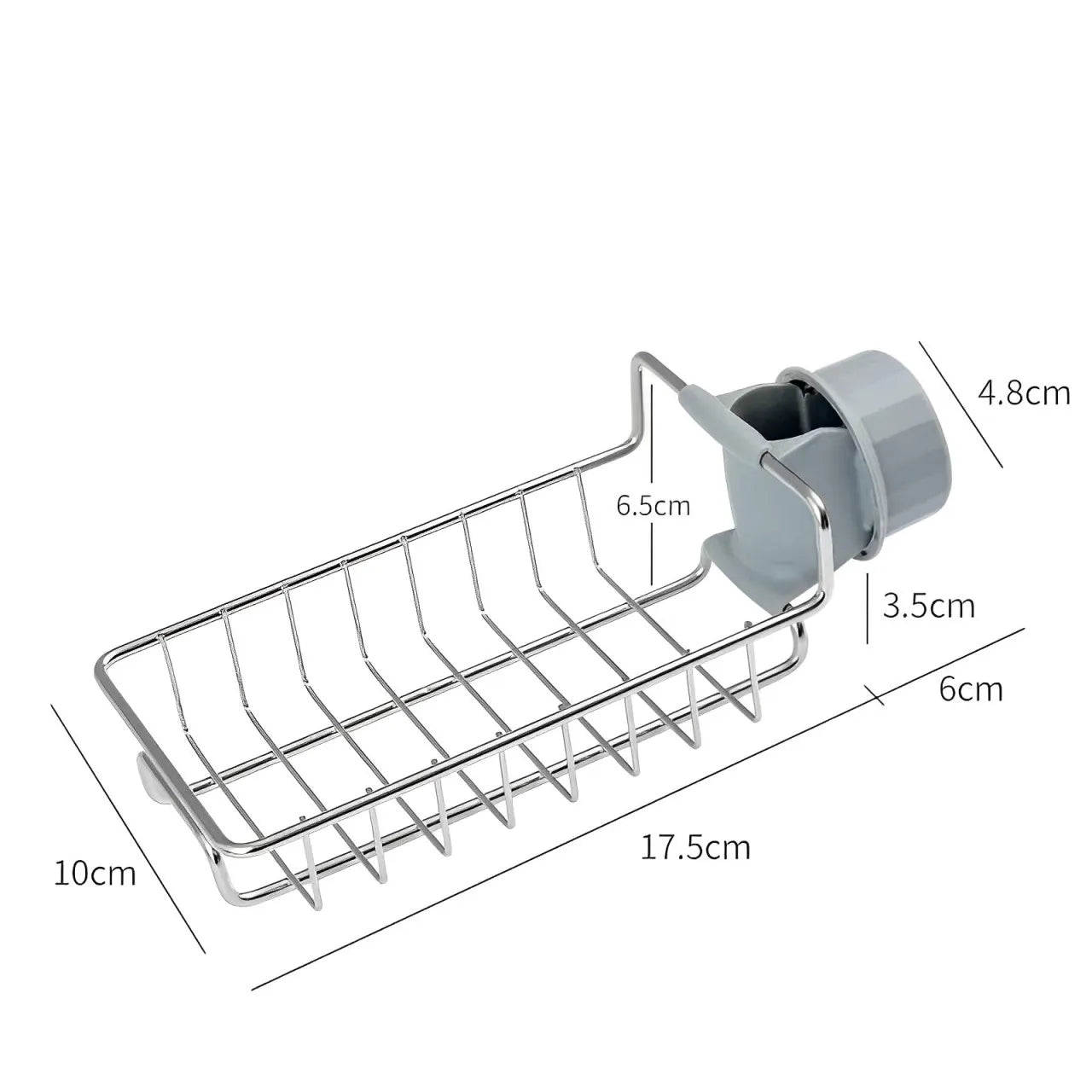 Organizador de pia, suporte de pia, organizador de pia em aço inox, suporte compacto para cozinha, organizador de pia para torneiras de até 25mm, suporte prático e resistente para otimizar espaço na cozinha