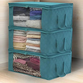Organizador de roupas, armazenamento compacto, organizador de roupas dobrável, proteção para roupas contra poeira, organizador de closet respirável com zíper, solução para otimização de espaço no guarda-roupa