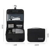 organizador de viagem, necessaire suspensa, organizador de mala de viagem, estojo de higiene portátil, organizador compacto para viagens, bolsa dobrável para cosméticos e acessórios