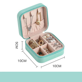Organizador de joias, caixa de joias, organizador compacto para viagem, porta joias de couro, organizador de acessórios feminino, organizador de joias para bolsa
